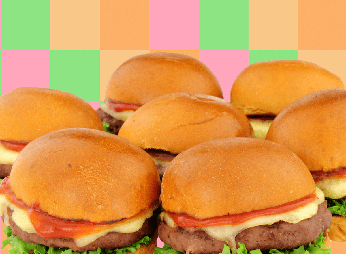 Checkers cheeseburger sliders
